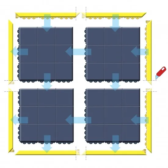 Rampe de siguranță MD Ramp System® 551 Notrax Mat Negru 5 cm x 101 cm