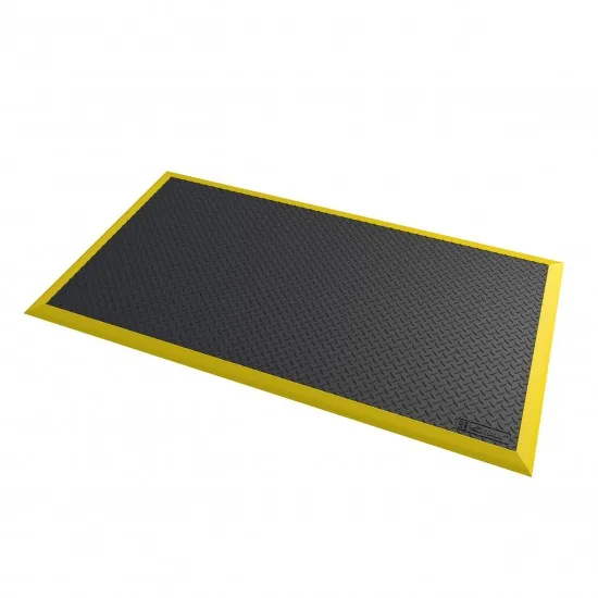 Covoraș de descărcare electrostatică 97x163 cm, Notrax Negru/Galben Diamond Flex ESD 548 