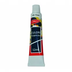 Culori tempera 12ml alb cu112w