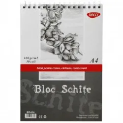 Bloc a4 schite 160gr  30 file daco bd416