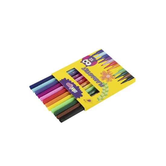 Carioci colorate Strigo 12 culori lavabile SSC007