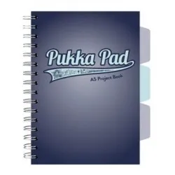 Caiet cu spirala si separatoare Pukka Pad Project Book, format A5, matematica, hartie 80g, 3107(NY)-WPC