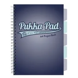 Caiet cu spirala si separatoare Pukka Pad Project Book, format A4, matematica, hartie 80g, 3109(NY)-WPC