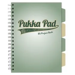 Caiet cu spirala si separatoare Pukka Pad Project Book, format B5, matematica, hartie 80g, 200 pagini 3115(SE)-WPC