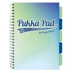 Caiet cu spirala si separatoare Pukka Pad Project Book, format A4, matematica, hartie 80g, 3119(SM)-WPC