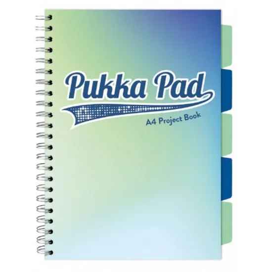 Caiet cu spirala si separatoare Pukka Pad Project Book, format A4, matematica, hartie 80g, 3119(SM)-WPC