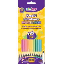 Creioane colorate Strigo pastel 12 culori SSC183 Creioane colorate Strigo pastel 12 culori SSC183
