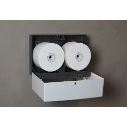 Dispenser hartie igienica Celtex Revolver, sistem duo Megamini, alb Dispenser hartie igienica Celtex Revolver, sistem duo Megamini, alb
