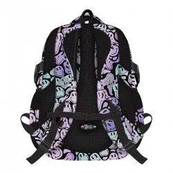 Ghiozdan BP01 ST Right Crazy Faces 4 compartimente, 43x32x21 cm Ghiozdan BP01 ST Right Crazy Faces 4 compartimente, 43x32x21 cm