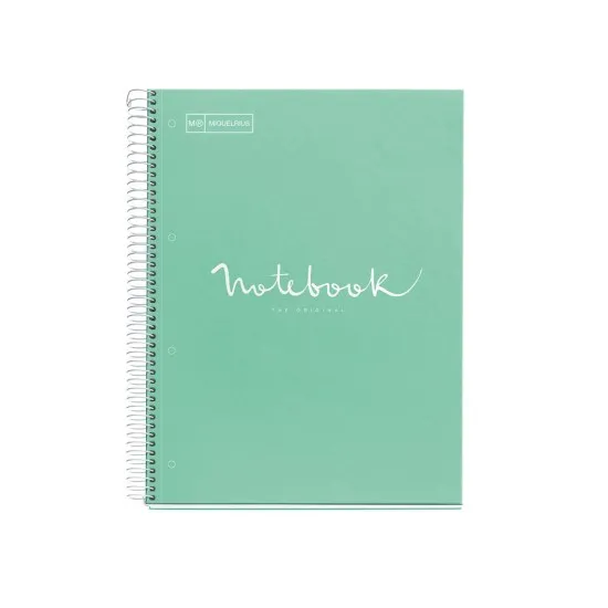 Caiet cu spira Miquelrius Emotions, A5, liniatura punctata, 80 file, coperta carton dur plastifiat, menta Caiet cu spira Miquelrius Emotions, A5, liniatura punctata, 80 file, coperta carton dur plastifiat, menta