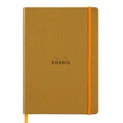 Notebook A5 Rhodiarama, 80 file, ivory, dictando, auriu