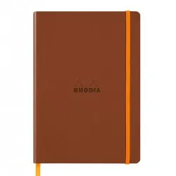 Notebook A5 Rhodiarama, 80 file, ivory, dictando, cupru