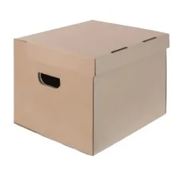 Cutie carton autoformare transport arhivare 5 bibliorafturi, 410x330x300 mm, kraft Cutie carton autoformare transport arhivare 5 bibliorafturi, 410x330x300 mm, kraft