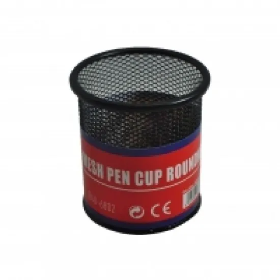 Suport instrumente de scris, realizat din plasa metalica, tip Mesh, rotund 802 Suport instrumente de scris, realizat din plasa metalica, tip Mesh, rotund 802