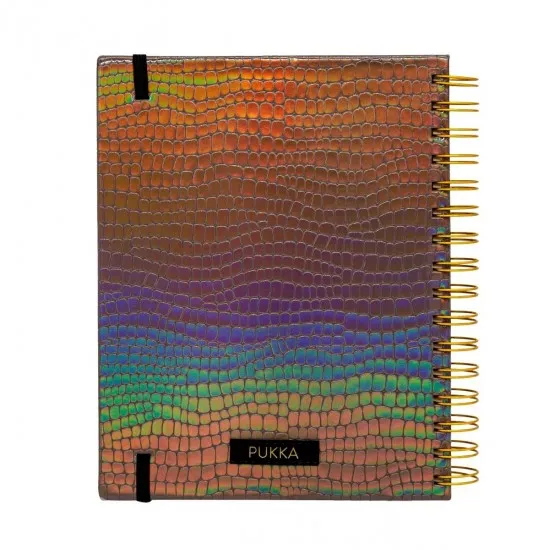 Agenda cu spirala si separatoare Pukka Pads Wild Crocodile, A5 dictando, 160 pag hartie 90 g, coperti tari Agenda cu spirala si separatoare Pukka Pads Wild Crocodile, A5 dictando, 160 pag hartie 90 g, coperti tari