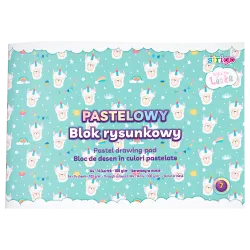 Bloc de desen Strigo Pastel A4, 14 file 100g, culori pastel