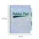 Caiet cu spirala si separatoare Pukka Pads Project Book Glee, 200 pag, matematica, A4, albastru deschis Caiet cu spirala si separatoare Pukka Pads Project Book Glee, 200 pag, matematica, A4, albastru deschis