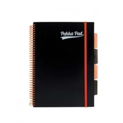 Caiet cu spirala si separatoare Pukka Pads PP Neon B5 200 pag, matematica, coperti PP, portocaliu Caiet cu spirala si separatoare Pukka Pads PP Neon B5 200 pag, matematica, coperti PP, portocaliu