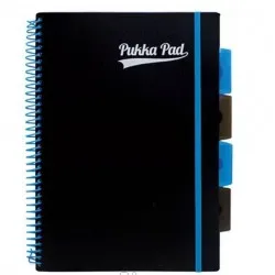 Caiet cu spirala si separatoare Pukka Pads PP Neon B5 200 pag, matematica, coperti PP, albastru Caiet cu spirala si separatoare Pukka Pads PP Neon B5 200 pag, matematica, coperti PP, albastru