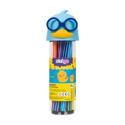 Carioci lavabile, Strigo, Cutie Rata, Albastru, 12 culori Carioci lavabile, Strigo, Cutie Rata, Albastru, 12 culori