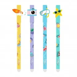 Set 4 pixuri Strigo cerneala cu stergere, HOLIDAYS, Set 4 pixuri Strigo cerneala cu stergere, HOLIDAYS,