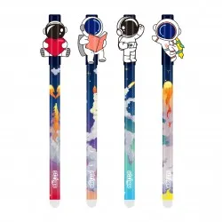 Set 4 pixuri Strigo cerneala cu stergere, COSMONAUTI, Set 4 pixuri Strigo cerneala cu stergere, COSMONAUTI,