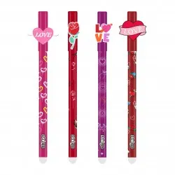 Set 4 pixuri Strigo cerneala cu stergere, LOVE FOREVER Set 4 pixuri Strigo cerneala cu stergere, LOVE FOREVER