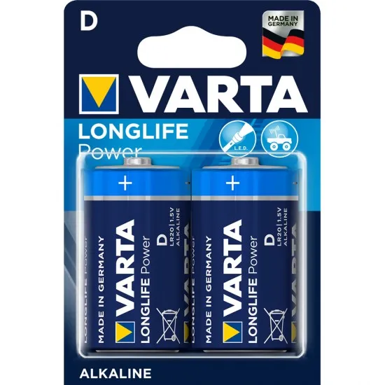 Baterii Varta Longlife Power, LR20, 2 bucati/set