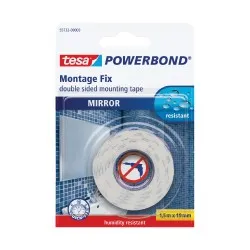 Banda dublu adeziva buretata Tesa, 19 mm x 1.5 m Banda dublu adeziva buretata Tesa, 19 mm x 1.5 m