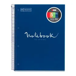 Caiet cu spira, Miquelrius, Emotion, A4, matematica, 120 file, coperta carton dur, albastru Caiet cu spira, Miquelrius, Emotion, A4, matematica, 120 file, coperta carton dur, albastru