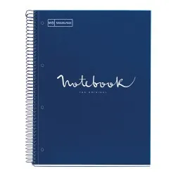 Caiet cu spira, Miquelrius, Emotion, A4, matematica, 80 file, coperta carton dur, albastru Caiet cu spira, Miquelrius, Emotion, A4, matematica, 80 file, coperta carton dur, albastru