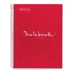 Caiet cu spira, Miquelrius, Emotion, A4, matematica, 80 file, coperta carton dur, rosu Caiet cu spira, Miquelrius, Emotion, A4, matematica, 80 file, coperta carton dur, rosu