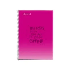Caiet cu spira Miquelrius Messages, A4, matematica, 80 file, magenta Caiet cu spira Miquelrius Messages, A4, matematica, 80 file, magenta
