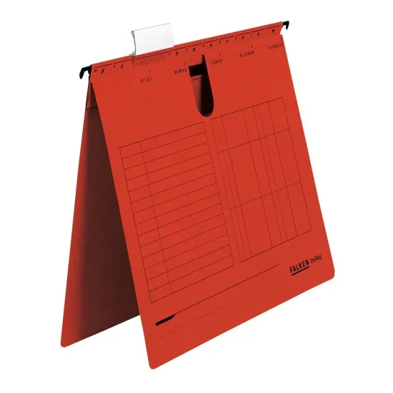 Dosar cu sina Falken, carton, rosu, 25 bucati/cutie Dosar cu sina Falken, carton, rosu, 25 bucati/cutie