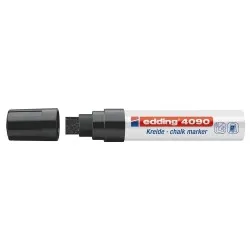 Marker pentru sticla Edding 4090, creta lichida pe baza de apa, varf retezat, 4-15 mm, negru Marker pentru sticla Edding 4090, creta lichida pe baza de apa, varf retezat, 4-15 mm, negru