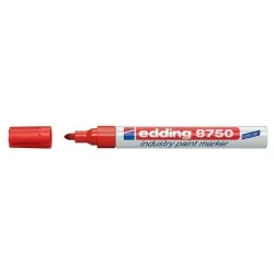 Marker permanent Edding 8750, cu vopsea, corp aluminiu, varf rotund, 2-4 mm, rosu Marker permanent Edding 8750, cu vopsea, corp aluminiu, varf rotund, 2-4 mm, rosu
