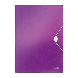 Mapa cu elastic Leitz WOW, PP, A4, 150 coli, mov  Mapa cu elastic Leitz WOW, PP, A4, 150 coli, mov