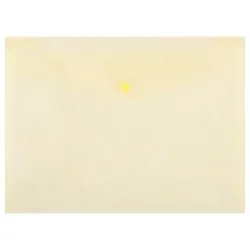 Mapa documente, Donau, A4, inchidere cu capsa, plastic, galben transparent