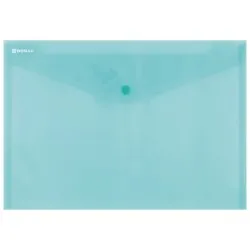 Mapa documente, Donau, A4, inchidere cu capsa, plastic, verde transparent