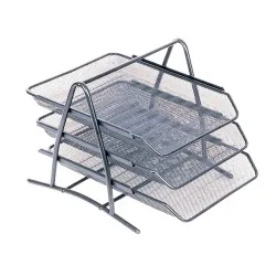Set 3 tavite pentru documente Mesh Memoris-Precious, metal, argintiu Set 3 tavite pentru documente Mesh Memoris-Precious, metal, argintiu