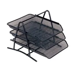 Set 3 tavite pentru documente Mesh Memoris-Precious, metal, negru Set 3 tavite pentru documente Mesh Memoris-Precious, metal, negru