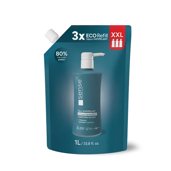 Rezerva Sapun Lichid Gel, SenseSilk+, Lime & Sare de Mare, 1L– SENSE