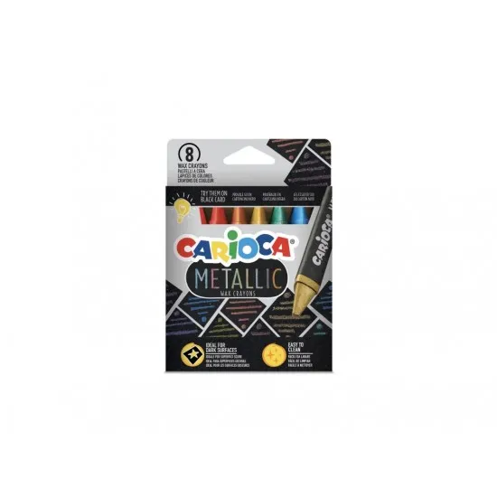 Creioane cerate Metallic Carioca 8/set Creioane cerate Metallic Carioca 8/set