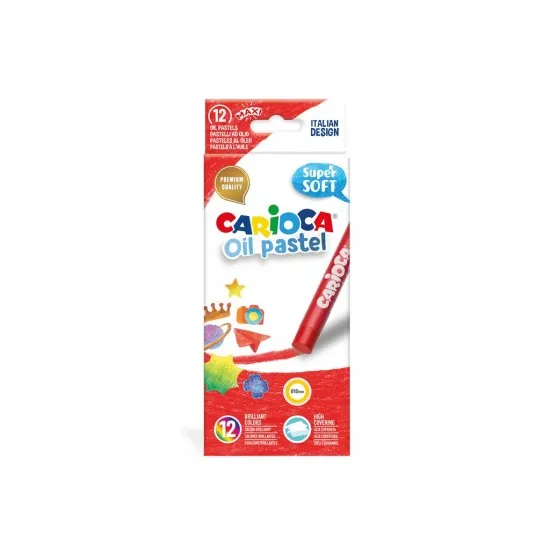 Set creioane cerate Carioca Oil Pastel Maxi, 12 buc./cutie Set creioane cerate Carioca Oil Pastel Maxi, 12 buc./cutie