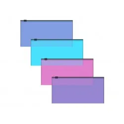 Buzunar din plastic cu fermoar Travel Fizzy Vivid, Erich Krause