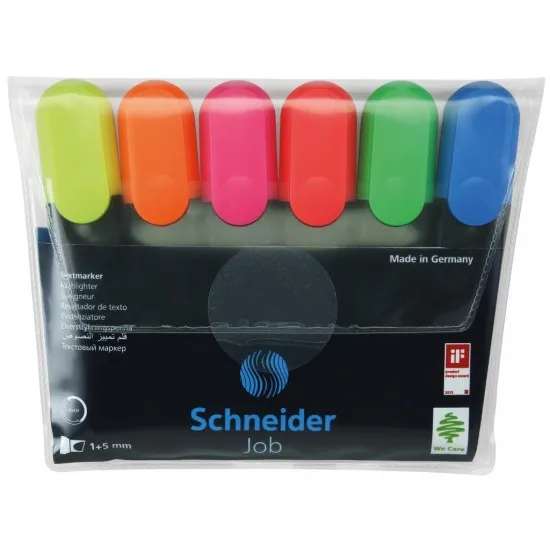 Set Textmarker Schneider Job 6 culori Set Textmarker Schneider Job 6 culori