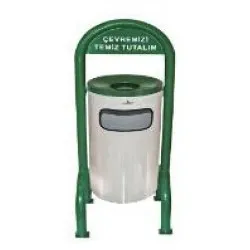 Cos gunoi pentru parc din metal vopsit, 31L Cos gunoi pentru parc din metal vopsit, 31L