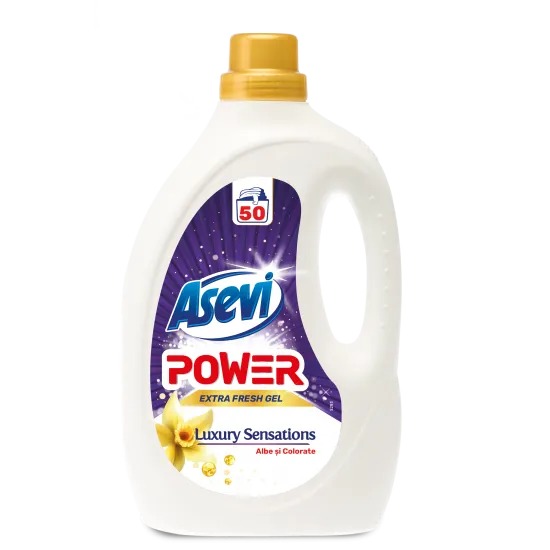 Detergent rufe ASEVI POWER EXTRA FRESH GEL Luxury Sensations 50 spalari, 2.5 L Detergent rufe ASEVI POWER EXTRA FRESH GEL Luxury Sensations 50 spalari, 2.5 L