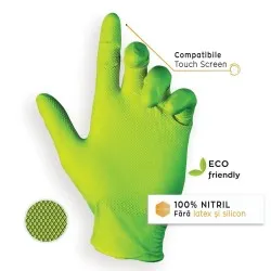 Manuși Nitril Nitro Touch Neon Grip - Verde Manuși Nitril Nitro Touch Neon Grip - Verde
