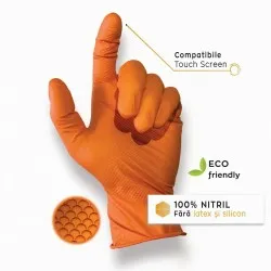 Manuși Nitril Nitro Touch Original - Portocaliu Manuși Nitril Nitro Touch Original - Portocaliu